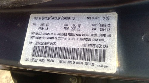 1998-2001 Dodge Intrepid Throttle Body Assembly Complete Oem With Sensors 3.2L
