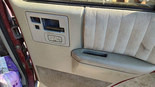 91-94 S10 Blazer Passenger Right Rear Inside Door Trim Panel With Switches Back