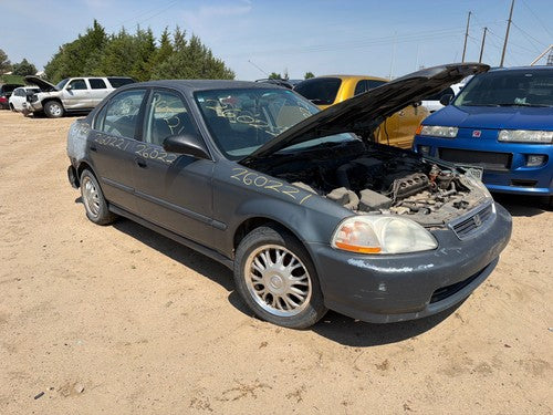 1996-1998 Honda Civic Passenger Right Front Door Trim Panel With Switches Gray F
