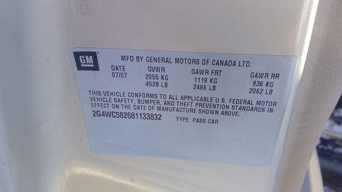 2008 Buick Lacrosse 3.8L Positive Negative Battery Harness Oem 88987141 88987142