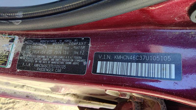2006-2011 Hyundai Accent Front Bumper Reinforcement