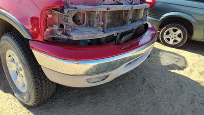 1999-2004 Ford F150 Front Bumper Assembly With Brackets Oem 4X4 Red Chrome