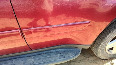 02-05 Trail Blazer Driver Left Rear Moulding From Door Back Trim Majestic Red