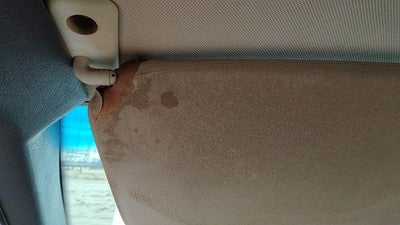 1991 Volvo 740 Driver Left Sun Visor Oem Gray