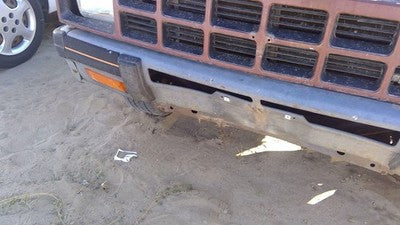 1986-1987 Isuzu Pup Pickup Front Bumper With Brackets Oem Chrome Bent Up