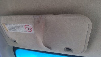 1998 Saturn Sw2 Driver Left Sun Visor Oem Gray