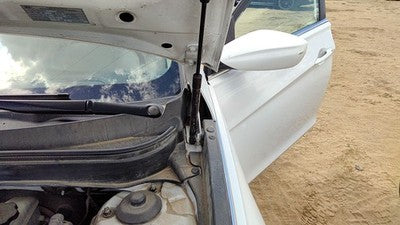 11-15 Hyundai Sonata Driver Left Hood Hinge Assembly Shimmering White Mica Wj