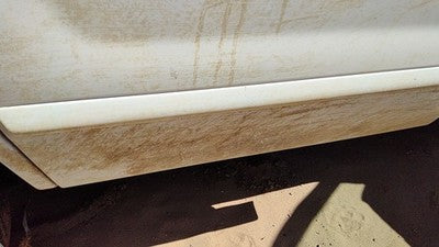 02-05 Explorer Passenger Right Rear Moulding From Door Back Trim Strip White Yz