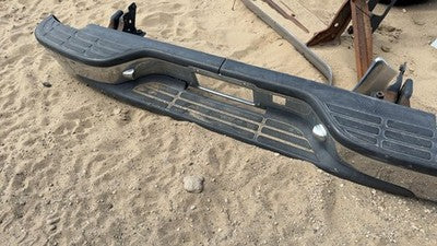 99-05 Chevy Silverado Stepside Rear Back Bumper With Brackets Oem Factory Chrome