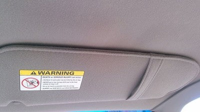 2000-2002 Ford Ranger Passenger Right Sun Visor Oem Gray Yl5z1004104aab