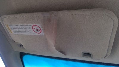 1998 Saturn Sw2 Driver Left Sun Visor Oem Gray