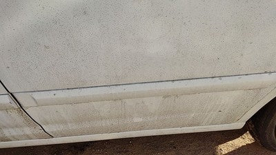 01-03 Hyundai Elantra Driver Left Rear Moulding From Door Back Trim Strip White