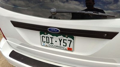 2000 Focus Station Wagon License Plate Trim Surround Panel Oem Tail Trunk Finish