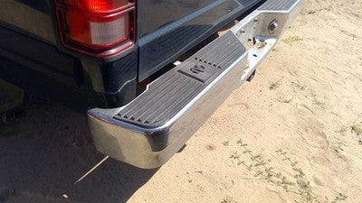 1987-1996 Dodge Dakota Chrome Rear Step Bumper With Brackets Oem 82400656