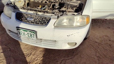 2000-2003 Nissan Sentra Front Bumper Cover Assembly Oem White Qm1 Gxe F20225m125