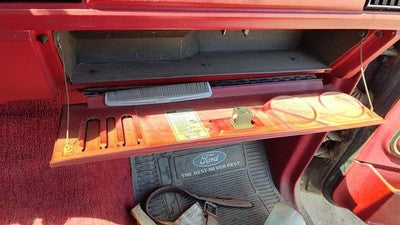1983 Ford F150 Glove Box Assembly Complete Door With Latch Oem Red