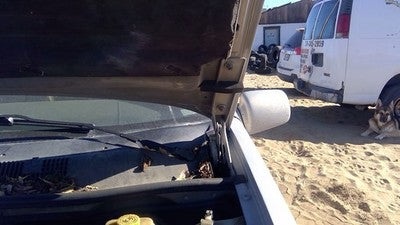 1993-1998 Jeep Grand Cherokee Driver Left Hood Hinge Assembly Oem Silver