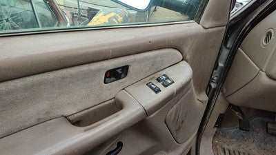 01-02 Silverado 2500 Driver Front Door Trim Panel With Master Switch Tan 52D