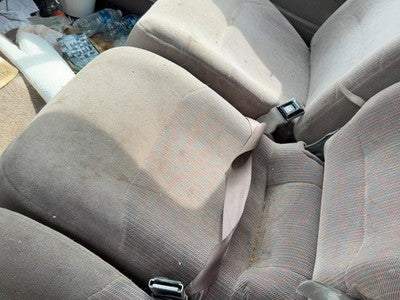92-97 Ford F250 Center Console Jump Seat Assembly Oem Floor Middle Brown Rk