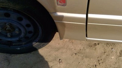 1993 Saturn Sw2 Driver Left Moulding From Fender Oem Trim Strip Gold