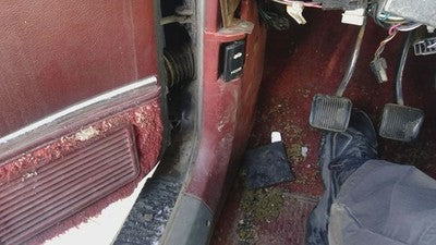1985 Jeep Cherokee Driver Left Lower Kick Trim Panel Oem Red