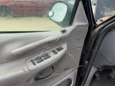 00-02 Expedition Driver Left Front Door Trim Panel With Master Switch Gray 12