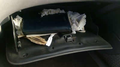 1998 Ford Taurus Glove Box Assembly Complete Door With Latch Oem Gray