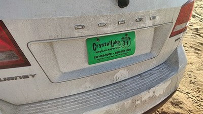 11-20 Dodge Journey Rear License Plate Trim Surround Panel With Handle White Pw3