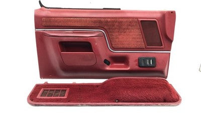 1989 Ford F150 Driver Left Front Door Trim Panel Red Oem