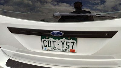 2000 Focus Station Wagon License Plate Trim Surround Panel Oem Tail Trunk Finish