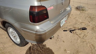1999-2002 Vw Cabrio Convertible Rear Bumper Cover Assembly Oem Back Silver