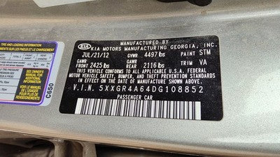 11-13 Kia Optima Sx Driver Left Front Power Window Regulator With Motor Oem