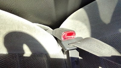 2002-2005 Ford Explorer Driver Left Front Seat Belt Buckle Receiver Oem Gray Tt