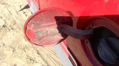 1997-2004 Ford F150 Fuel Tank Door With Hinge Gas Lid Oem Filler Red