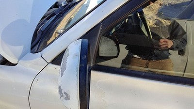 01-06 Hyundai Elantra Driver Left Side Mirror Door Mounted Oem White 876102D110