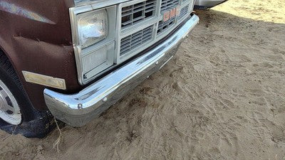 1983-1991 Gmc Sierra C3500 Front Bumper Assembly With Brackets Oem Chrome Bent