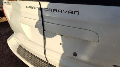 01-07 Grand Caravan Rear Liftgate Handle Trim License Plate 5019201Aa White Pw1