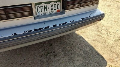 1990-1991 Olds 88 Rear Bumper Cover Assembly Oem Back Gray 25556243