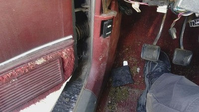 1985 Jeep Cherokee Driver Left Lower Kick Trim Panel Oem Red