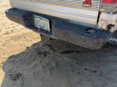 1988-1995 Isuzu Pup Rear Bumper With Mount Brackets Oem Silver 2900037010