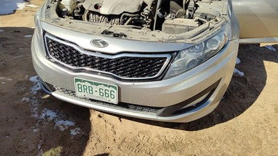 2012 13 Kia Optima Sx Front Bumper Cover Assembly Oem Satin Metal Stm Cracked