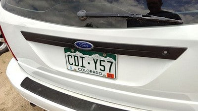 2000 Focus Station Wagon License Plate Trim Surround Panel Oem Tail Trunk Finish