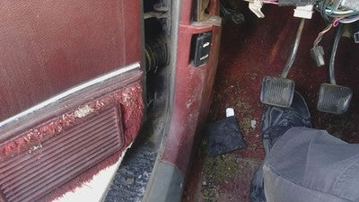 1985 Jeep Cherokee Driver Left Lower Kick Trim Panel Oem Red