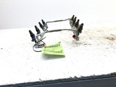 1991-1997 Ford F250 Complete Fuel Rail With Injectors Set Loaded Oem 7.5L 460