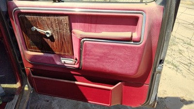 1983 Ford F150 Passenger Right Front Inside Door Trim Panel Red