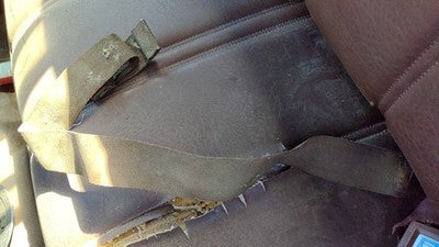1976 Silverado C10 Driver Left Front Seat Belt Buckle Receiver Oem Brown
