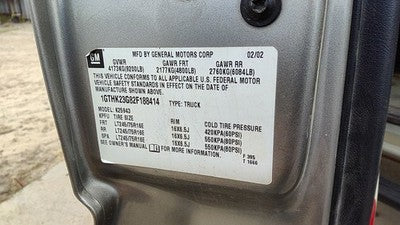 2001-2003 Sierra 2500 Hd Timing Cover Oem 8.1L 12566113