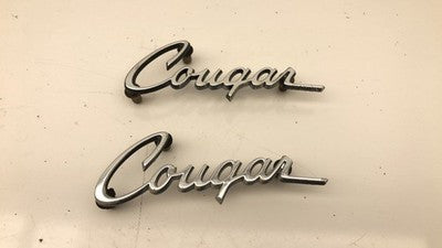 1970 Mercury Cougar Left And Right Badge Oem Quarter Emblem Cougar