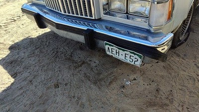 1980-1987 Mercury Grand Marquis Chrome Front Bumper With Brackets Assembly Oem