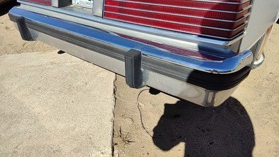 1980-1987 Mercury Grand Marquis Chrome Rear Bumper With Mount Brackets Oem